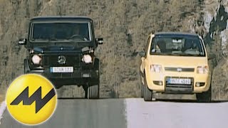 Fiat Panda 4x4 vs Mercedes G 270 CDI Klein gegen groß  das etwas andere OffroadDuell [upl. by Massab407]