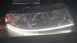 LED DRL audi a4 b5 headlights [upl. by Htederem]