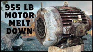 433KG Massive Motor Melt Down  Scrapyard Search  ASMR Metal Melting  BigStackD Bulk Copper Bars [upl. by Fita]