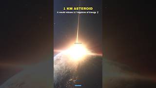 What If A 1 km Asteroid Hits the Earth ☠️💀 shorts space earth [upl. by Assenad611]