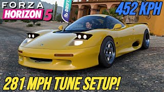 FORZA HORIZON 5  281 MPH Jaguar XJR15 Tune Setup [upl. by Tessi]