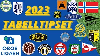 Tabelltips OBOSligaen 2023 Hvem rykker opp og hvem går ned [upl. by Hakvir538]