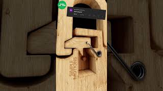 Locking and unlocking antique wooden padlock idea [upl. by Amalburga]