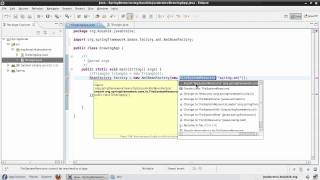 Spring Tutorial 04  Writing Code Using the Bean Factory [upl. by Linis68]