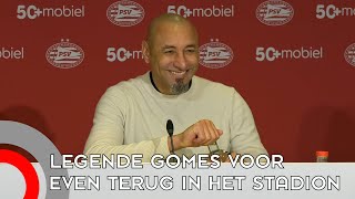 PSVlegende Gomes voor even terug in het Philips Stadion [upl. by Sholes327]