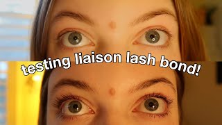 testing the liaison lash bond eyelash growth amp extension serum for 1 month [upl. by Amador]