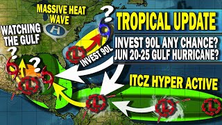 Tropical Update Invest 90L Could Go Subtropical Gulf Potential Hurricane Increases Jun 2025 [upl. by Evaleen]