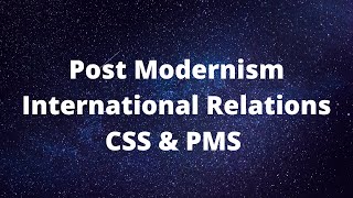 Post Modernism Theory In International Relations  Role Of Media At International Level [upl. by Airbmac]