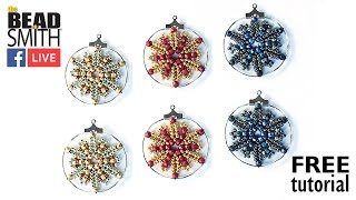 Beadsmith FB LIVE Starburst Earrings By Leslie A Pope [upl. by Otrebor]