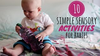 10 Simple Sensory Activities for Babies  DIY Baby Entertainment [upl. by Hegyera749]