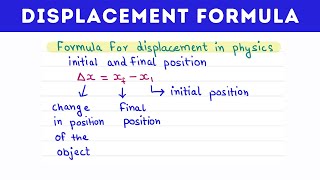 Displacement Formula in Physics [upl. by Tham237]