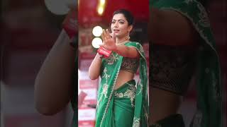 rashmika mandana hot armpits navel cleavage show in saree rasmika actress event [upl. by Saucy]