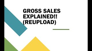 GROSS SALES and GROSS REMITTANCE explained [upl. by Scoles294]