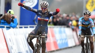 Pauline Ferrand Prevot takes Cyclocross World Title 2015 CycloCross World Championships Tábor [upl. by Esinert245]