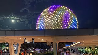 Epcot ball gets hit by MASSIVE thunderstorm [upl. by Ivanah]