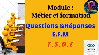 Module 1  Métier et formation Résumécorrigé EFMofppt Gestion des entreprisesشرح بالدارجة [upl. by Teferi]