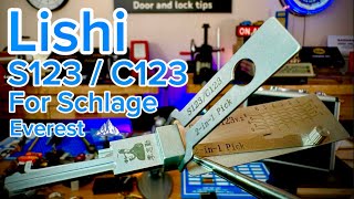 how to use a lishi s123  c123 lock pick on Schlage everest locks 🔐 [upl. by York]