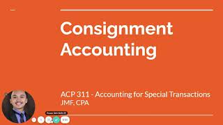 AFAR Consignment Accounting [upl. by Reddy]