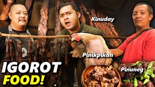 EXTREME Filipino IGOROT Food of BENGUET Eating PINIKPIKAN ETAG and PINUNEG [upl. by Marilee938]