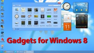 How to enable Windows 8 desktop sidebar gadgets  Tutorial [upl. by Sualocin]