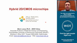 Hybrid 2DCMOS microchips  by Prof Mario Lanza [upl. by Aufmann]