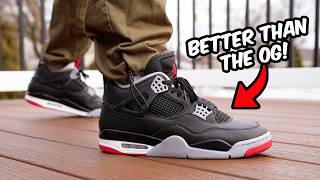 Air Jordan 4 BRED Reimagined REVIEW amp On Feet [upl. by Erbua922]