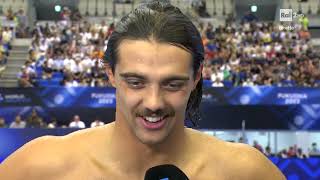 THOMAS CECCON WAC Fukuoka 2023 100 backstroke final 5227 silver medal [upl. by Adnawad]