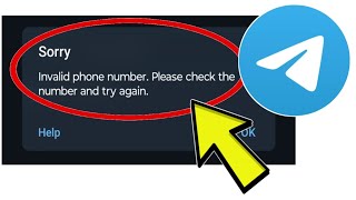 How To Fix Telegram App Sorry Invalid phone number Please check the number and try again Problem [upl. by Remark]