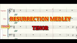 Resurrection Medley Tenor  Choir  SATB Notations  Accompaniment [upl. by Yral]