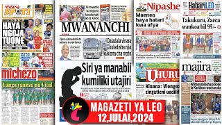 Magazeti ya leo120724MBARONI KWA KUUA RAFIKI NA KUIBA MILIONI 61YANGA SC YAANZA NA VITALOM [upl. by Silber450]