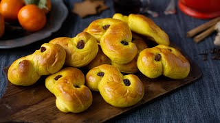 Swedish Saffron Buns 🎄 Saffransbullar Swedish Christmas time favorite sweet rolls 😋 [upl. by Karney]