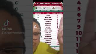 CALENDARIO OFICIAL de Pagos Pensión Bienestar Adultos Mayores 65 años SEPTIEMBRE 2024 [upl. by Siseneg]