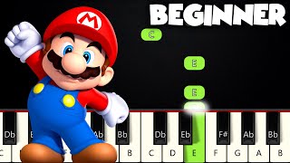 Super Mario Theme  BEGINNER PIANO TUTORIAL  SHEET MUSIC by Betacustic [upl. by Enileuqcaj]