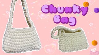 Easy Crochet CHUNKY BAG Shoulder bag [upl. by Alletniuq]