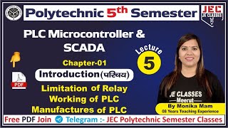 UPBTE Polytechnic Fifth 5th Semester PLC Microcontroller amp SCADA  JE CLASSES Meerut  5 [upl. by Mihe]