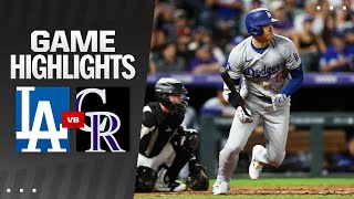 Dodgers vs Rockies Game Highlights 92824  MLB Highlights [upl. by Atnahsal54]