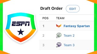 How To Change The Draft Order On ESPN Fantasy [upl. by Nywra]