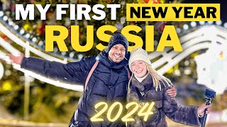 First Time Celebrated Russian New Year 2024 🇷🇺 [upl. by Akemihs488]