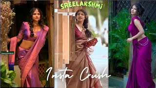 sreelakshmi satheesh reels edit part 2 Instagram Sreelakshmi  Saree Girl  farfalla  Aaradhyadevi [upl. by Hagan224]