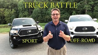 Tacoma Battle 2018 TRD Sport vs TRD OffRoad [upl. by Ailugram]