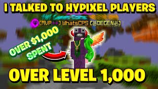 I Talked To LVL 1000 Players  Hypixel [upl. by Lesiram]