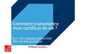 Ma retraite à létranger  Comment transmettre mon certificat de vie [upl. by Nevets]