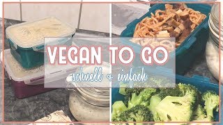 VEGAN TO GO  5 Tage FOOD DIARY 🌱 schnell vorzubereiten  vorkochen für Arbeit amp Co [upl. by Nadaba]