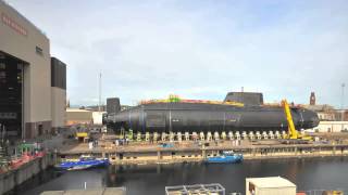 HMS Artful Enters the Water for the First Time HD [upl. by Bron]