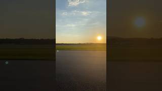 Delta plane takes off into the sunset aviation deltaairlines planespotting [upl. by Ellennahs147]