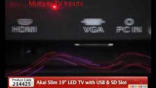 HomeShop18  Akai Slim 19 LED TV with USB amp SD Slot9999 [upl. by Marcelle]