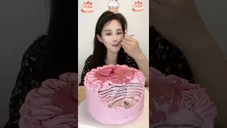 Asmr🍰Eating Raspberry Melaleuca🍰 Soft And Waxy Sound 크림丨먹방丨Mukbang丨Satisfying丨Eatingsh [upl. by Glanti469]