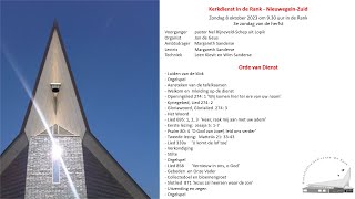 Kerkdienst in De Rank 8 oktober 2023 om 930u [upl. by Gavrielle]