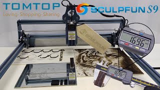 Amazing SCULPFUN S9 Laser Engraving Machine unbox  assembly  test [upl. by Assirod975]