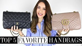 MY TOP 5 FAVORITE DESIGNER HANDBAGS  LOUIS VUITTON CHANEL GUCCI ETC [upl. by Eutnoj679]